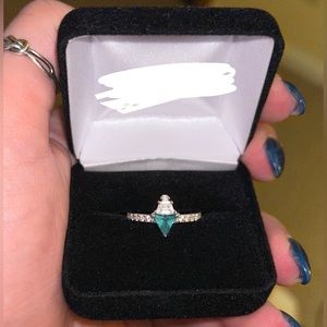 RBP5405 Sterling Turquoise Ring- Size 8